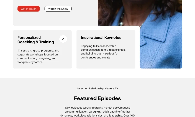 Professional Speaking and Coaching Website