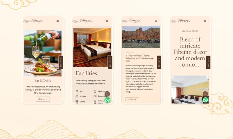 Curves n' Colors - Hotel Shambala Website Design & Development