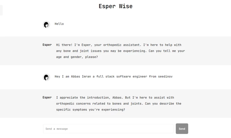Seedinov - EsperWise Medical Chatbot Platform