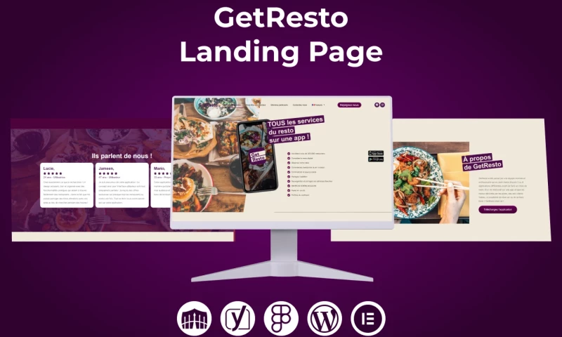 TAIBA Creations - Get Resto App Landing Page
