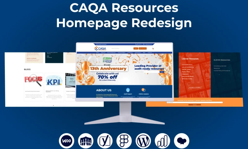 TAIBA Creations - CAQA Resources Homepage Redesign
