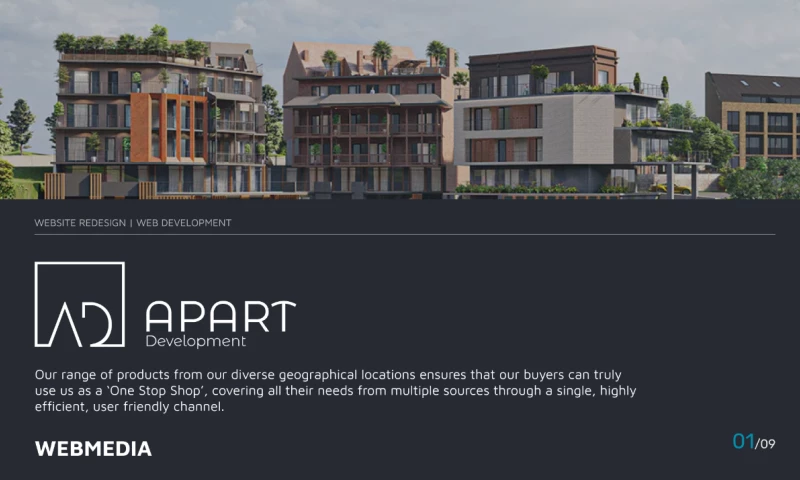 WebMedia - User-friendly website for the developer Apart Development in Georgia