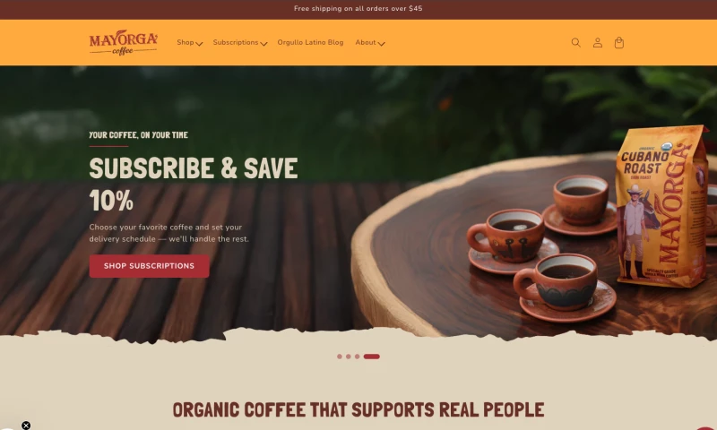 Shopify Plus B2B & DTC for Mayorga Coffee