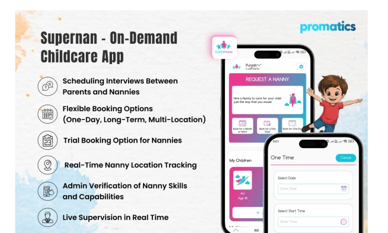 On Demand Nanny Sourcing Mobile App