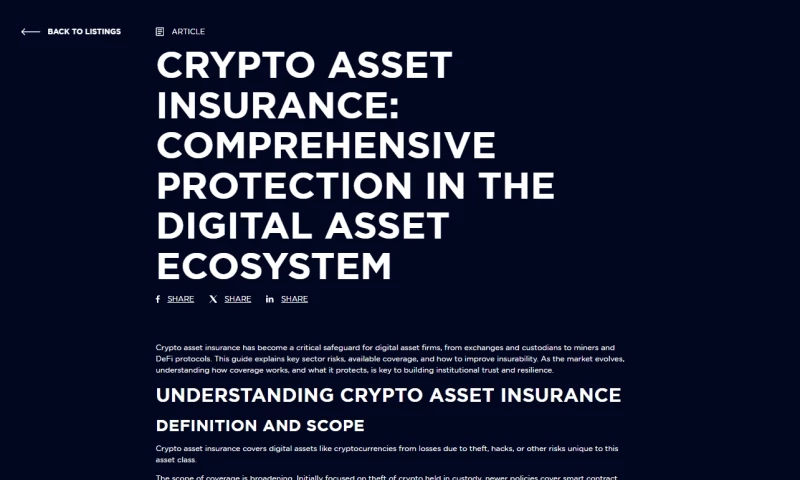SK. - Copywriting for a Global Insurance Brand - Crypto Asset Article