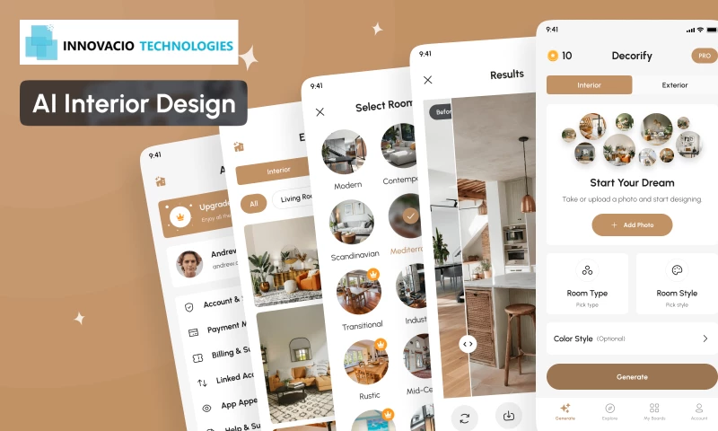 Innovacio Technologies - AI-Powered Interior Design & Space Visualization Platform