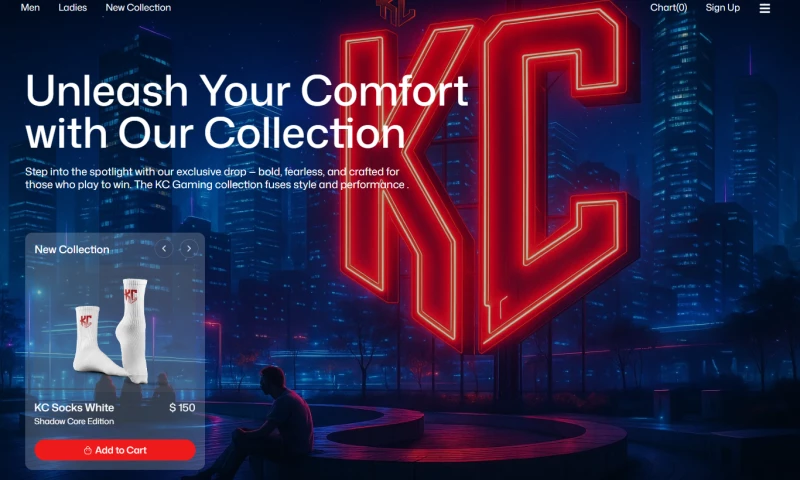 Figma to WordPress KC Gaming Apparel Website Conversion
