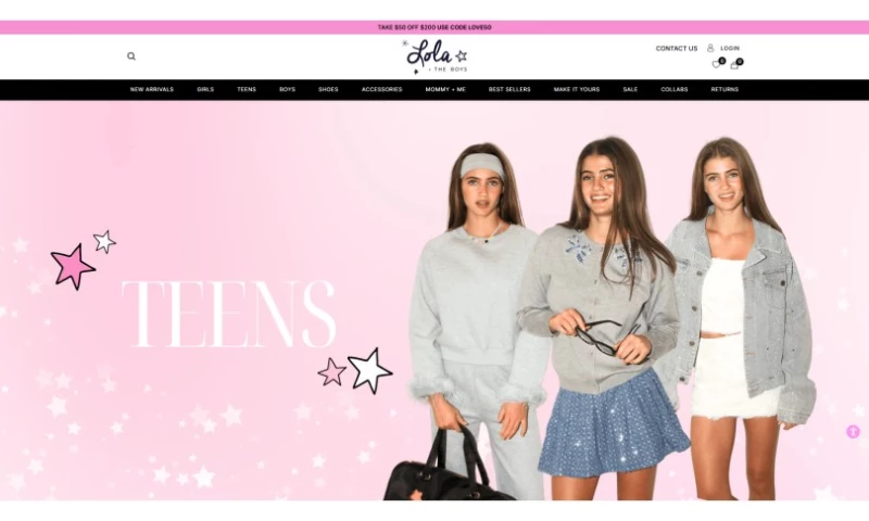 Lola & The Boys Fashion eCommerce Website