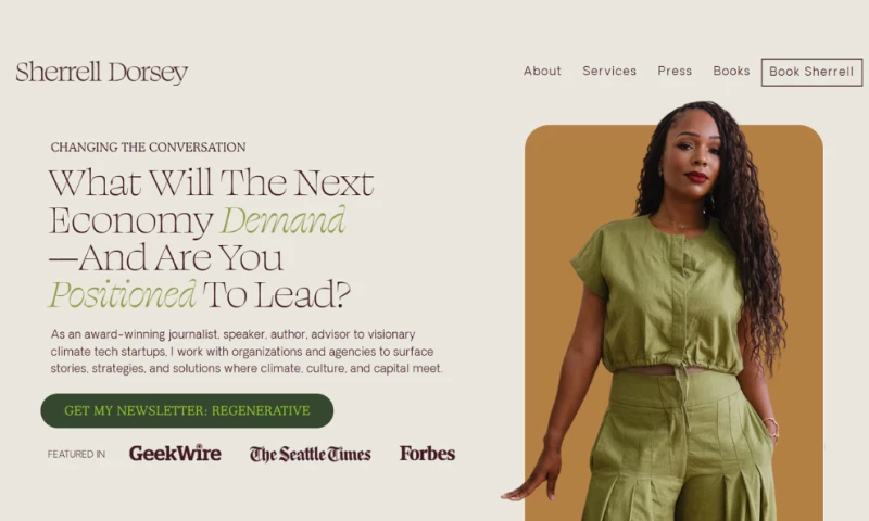 The EmmaRose Agency - Sherrell Dorsey | Climate Tech Journalist