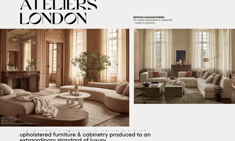 Ateliers London: Luxury Furniture Digital Showroom & eCommerce