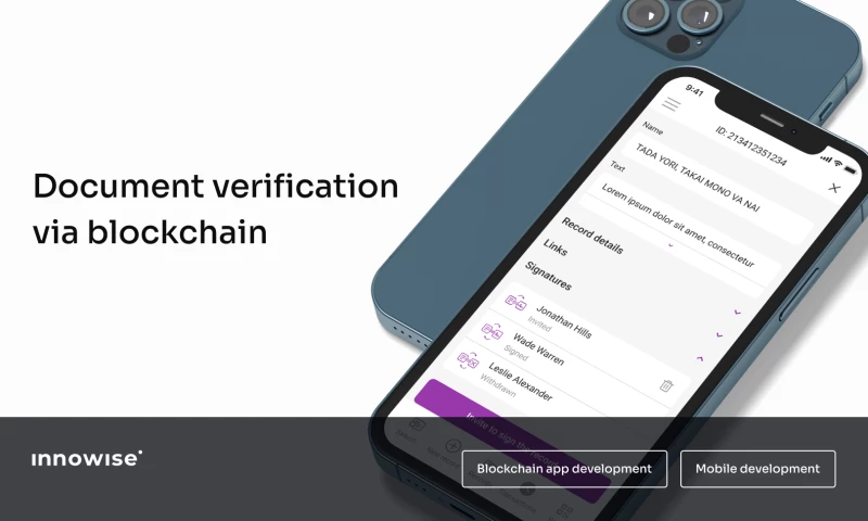Mobile app for blockchain-powered document management