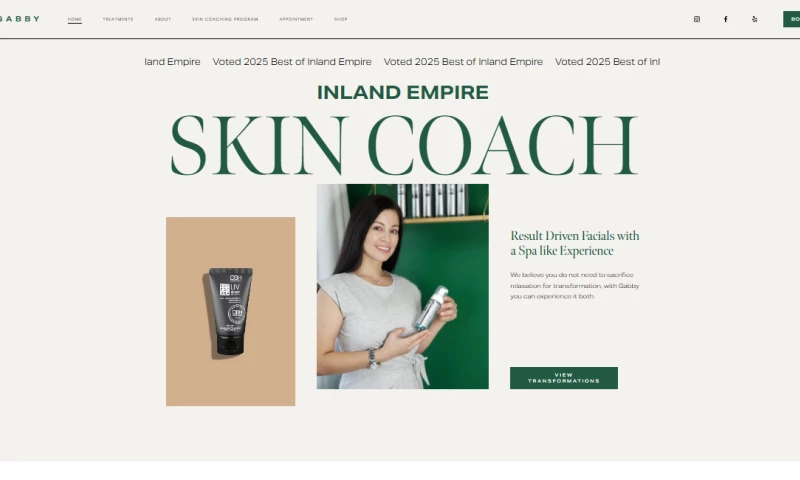 American Design Agency LLC - Gabby: Premium Beauty Salon Website Experience