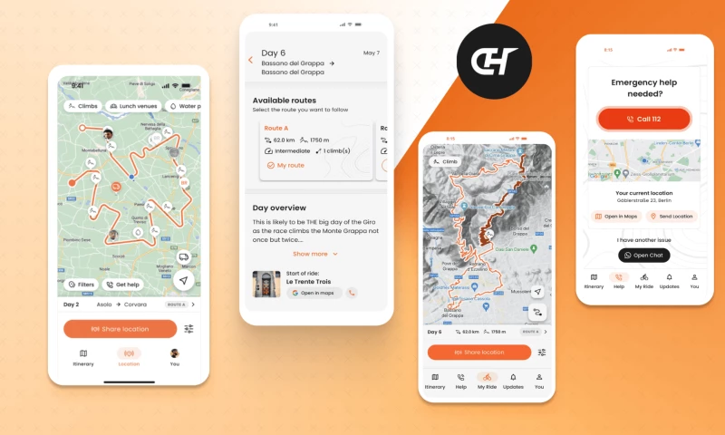Cycling mobile application