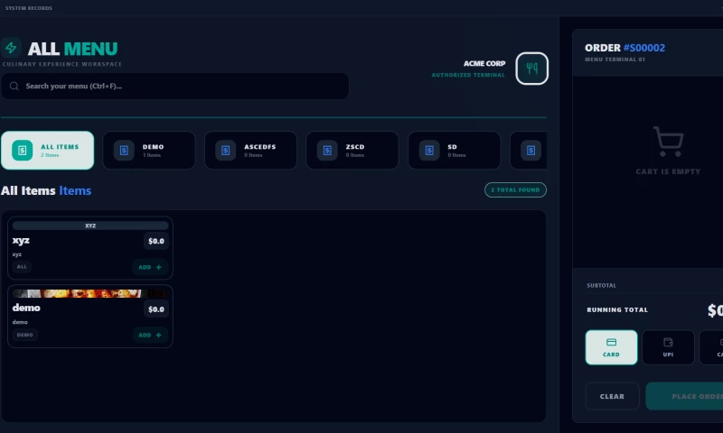 Digital Unicon - Software Developed for Restaubee