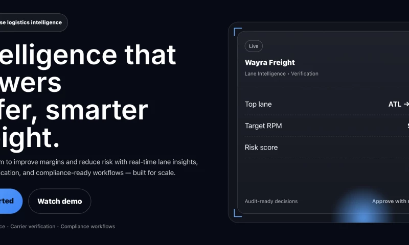 Wayra Freight - Technology-driven logistics solutions for modern freight and supply chains
