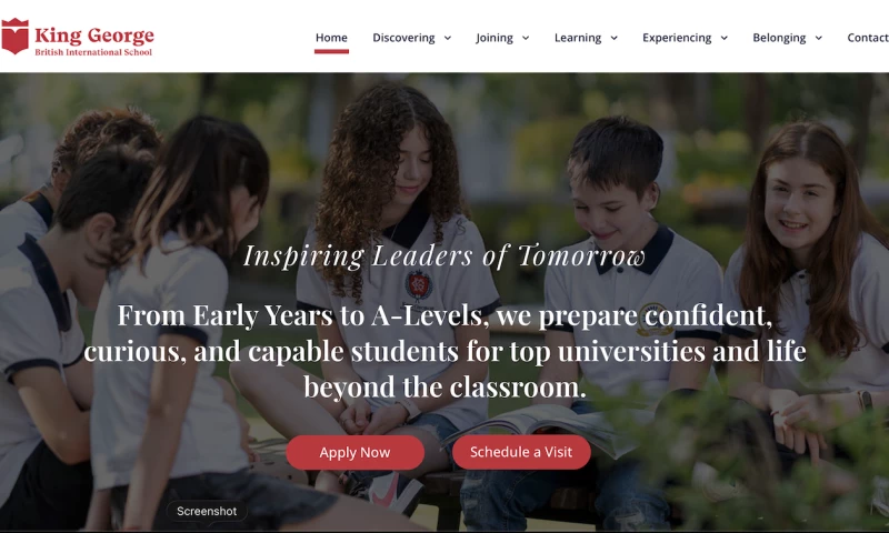 King George British International School Website Design & Development