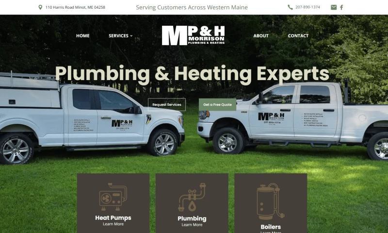 Krack Media Web Agency - Morrison Plumbing & Heating - custom website rebuild