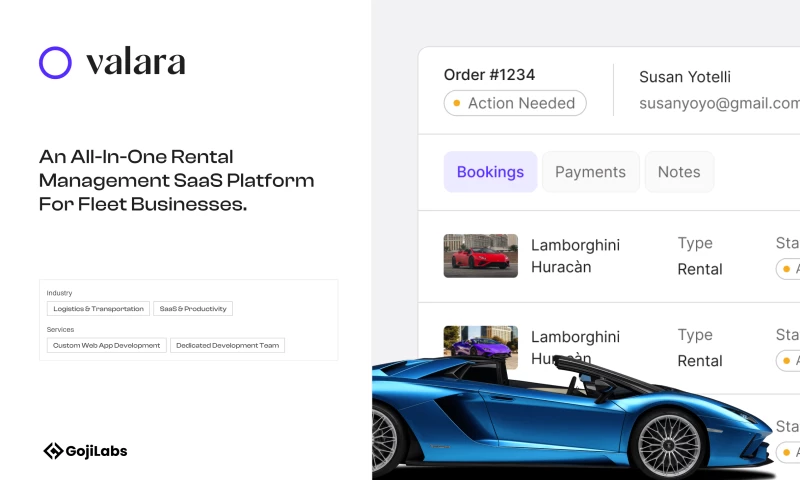 Valara - An All-in-One Rental Management SaaS Platform for Fleet Businesses