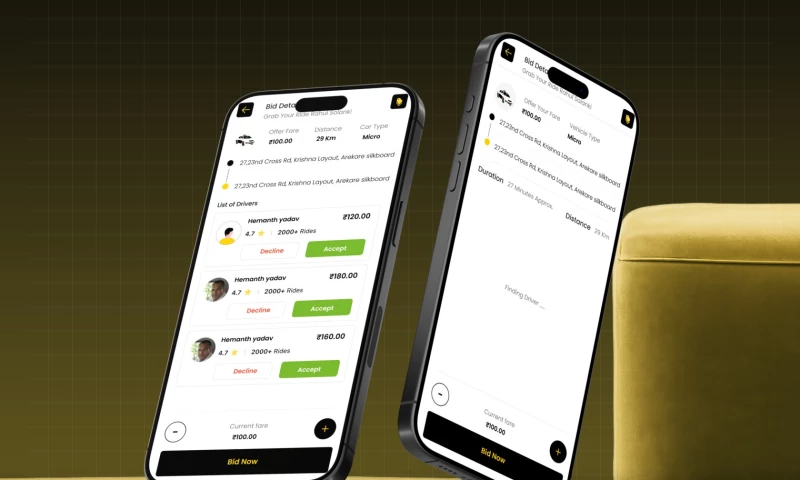 Techsaint Technology Solutions Pvt Ltd - Urway Ride Booking Mobile App UI/UX Design