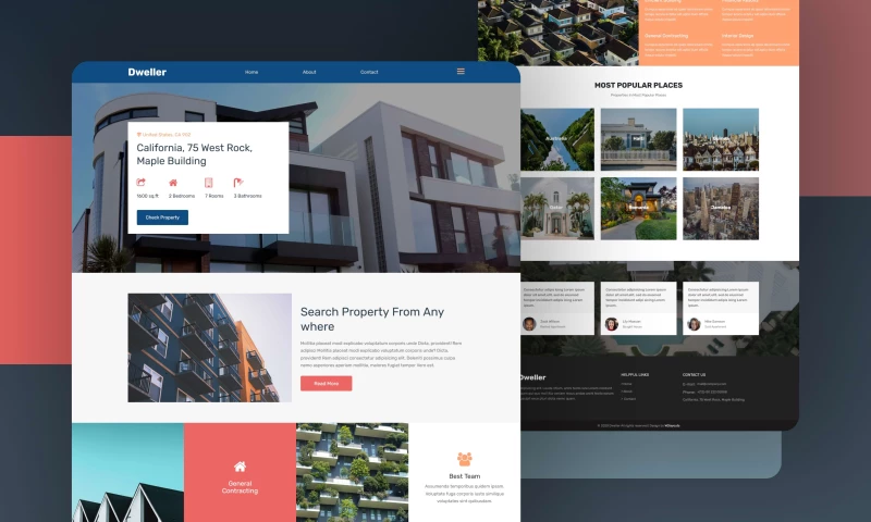 UnitedWebSoft - Modern Real Estate Website Design & Development for Property Listing Platform