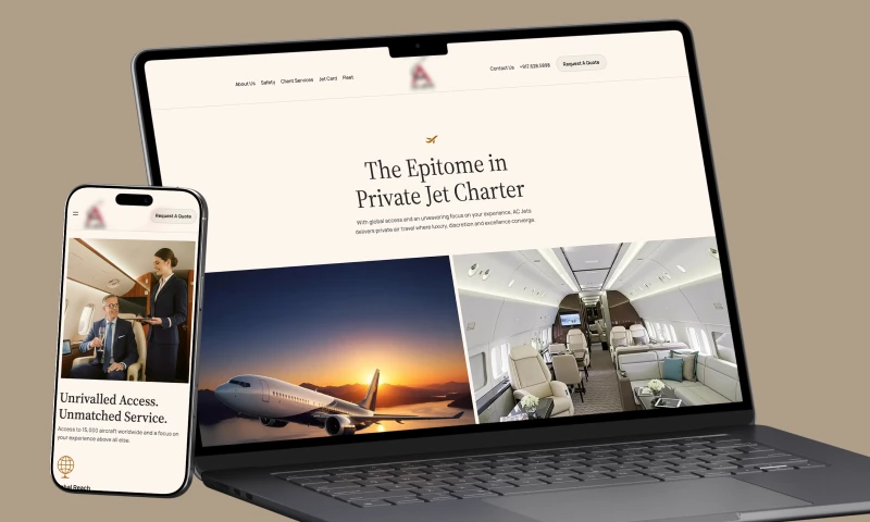 Solvios Technology - Transforming a Private Jet Charter Brand for Luxury and Performance