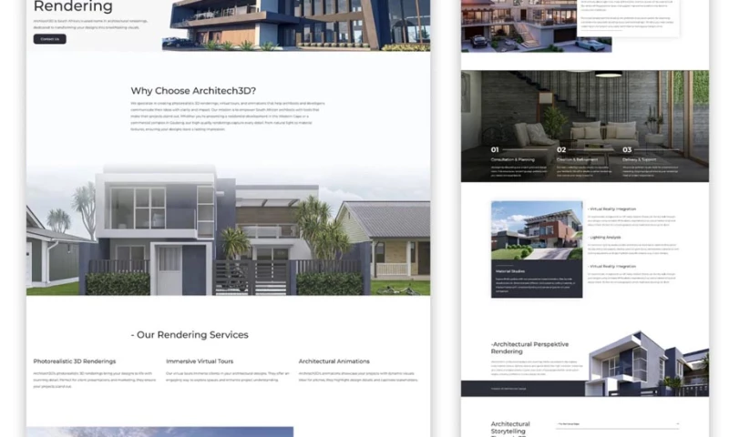 Architech3D Website Development