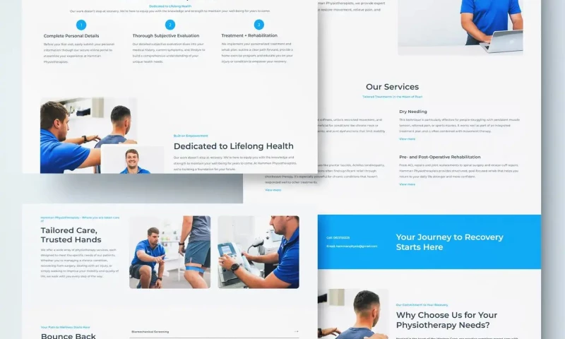 Hamman Physiotherapists Website Development