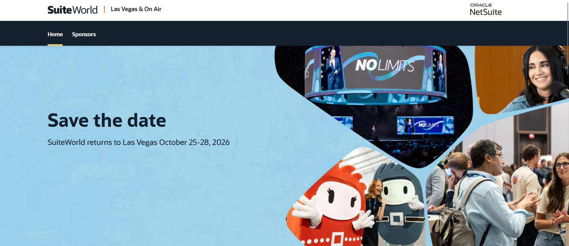 SuiteWorld SuiteWorld event homepage.