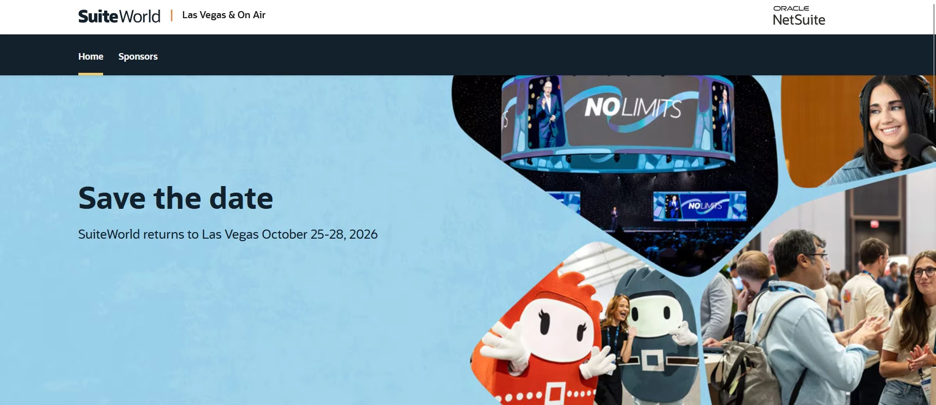 SuiteWorld event homepage.