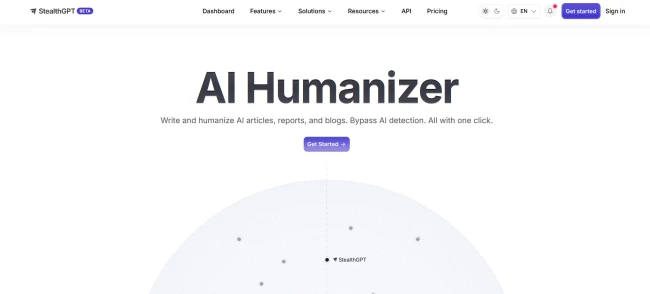 StealthGPT homepage