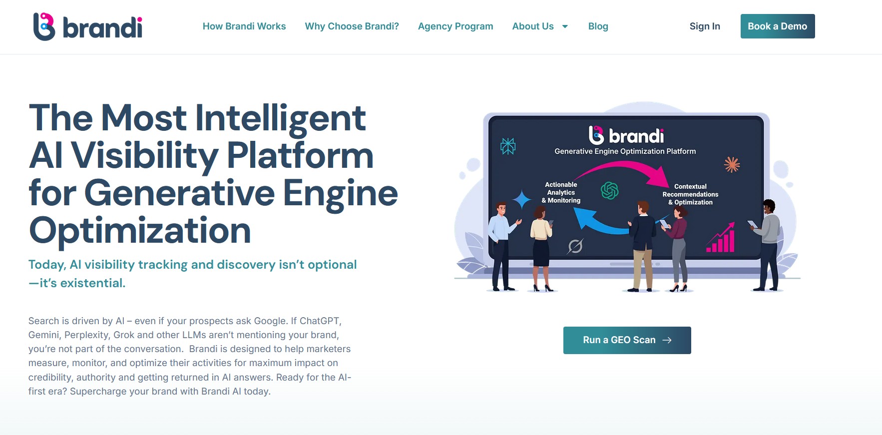 MyBrandi AI homepage