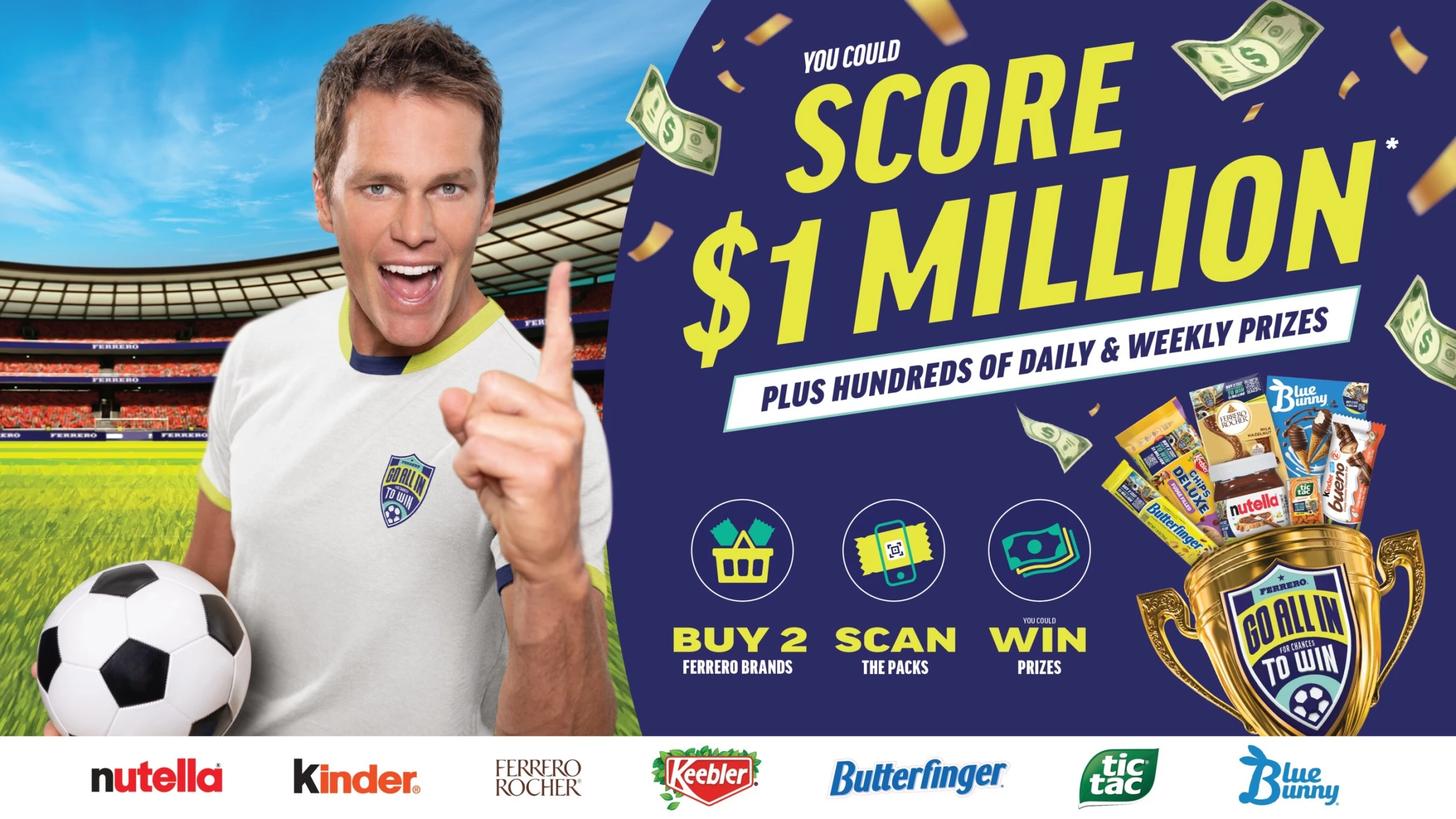 Tom Brady in the Ferrero banner | Source: Ferrero
