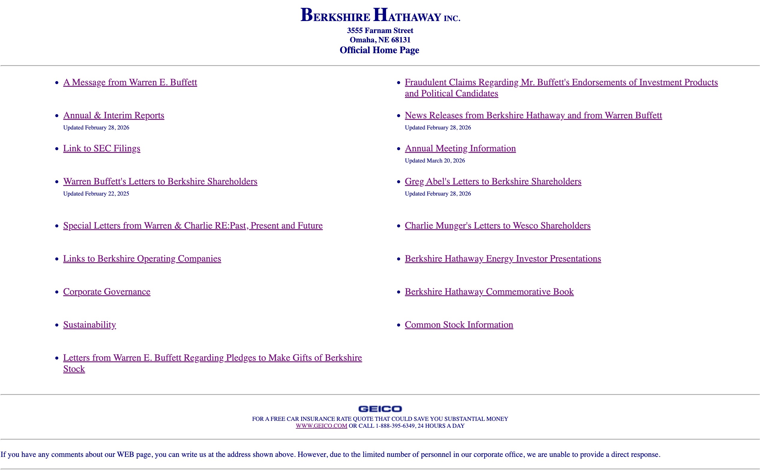 Berkshire Hathaway Berkshire Hathaway