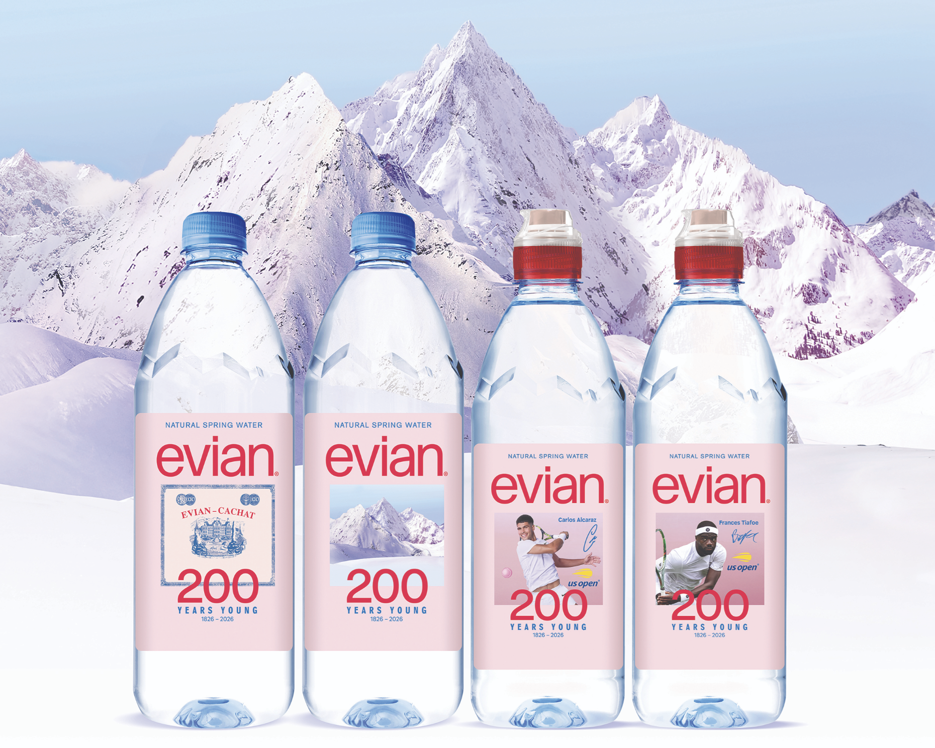 Limited-edition rPET bottles | Source: Evian
