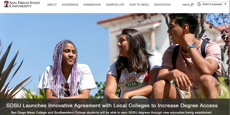 San Diego State University San Diego State University website