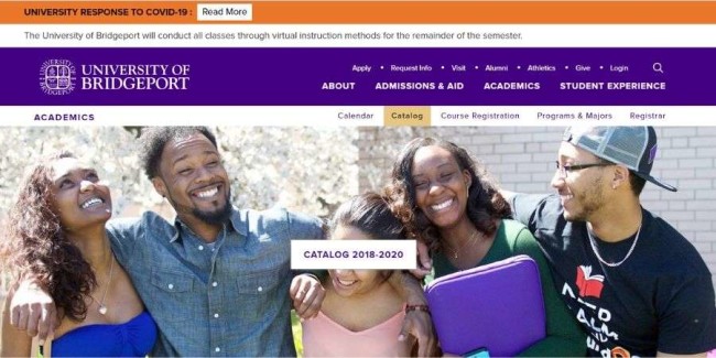 University of Bridgeport website