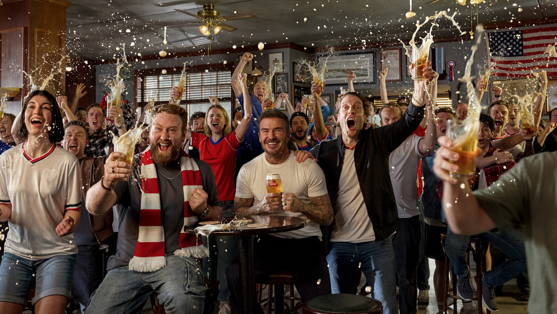 David Beckham in Stella Artois' 'Celebration' Spot | Source: Stella Artois David Beckham in Stella Artois' 'Celebration' Spot | Source: Stella Artois