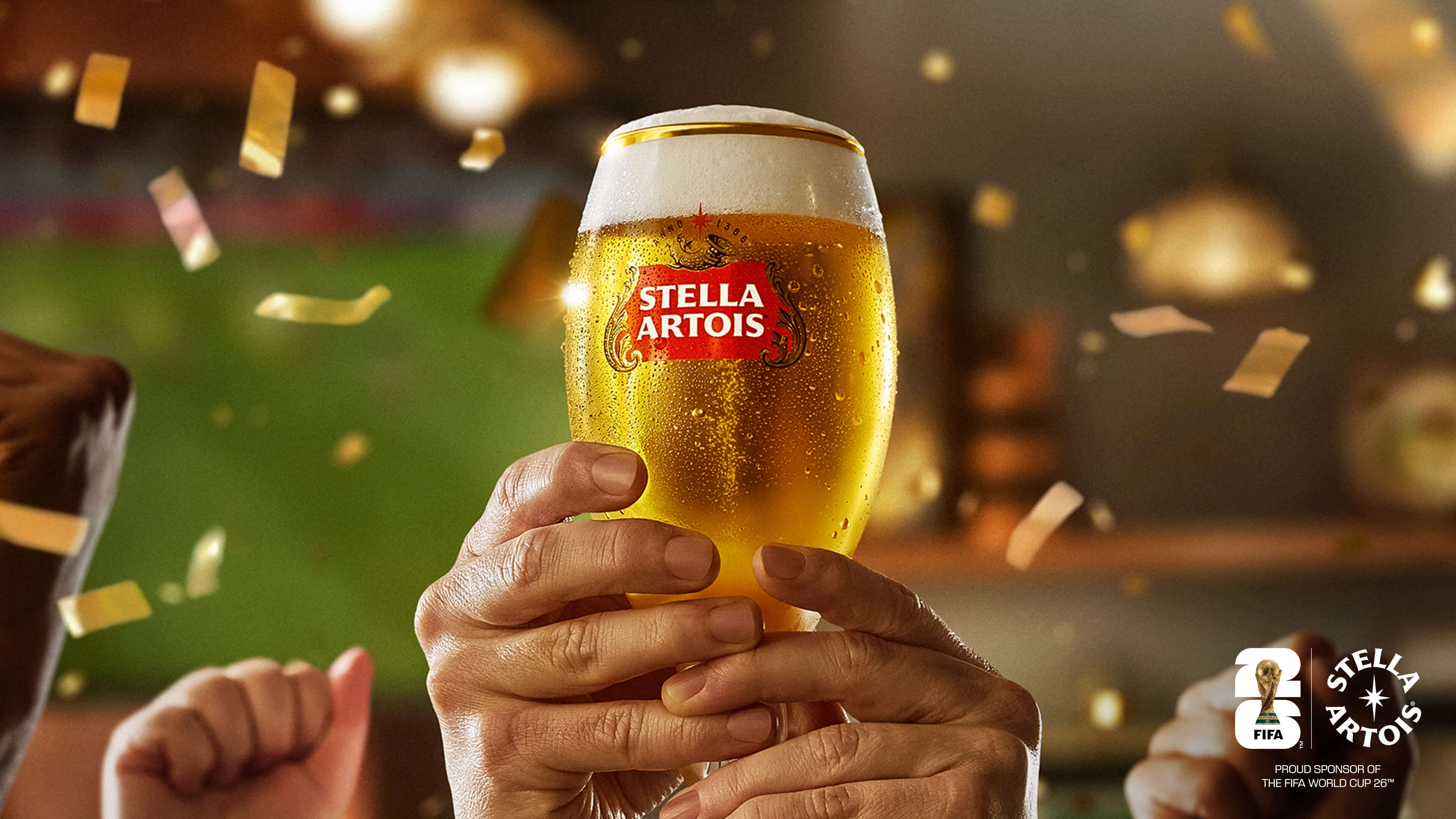 A chalice of Stella Artois by the bar in the brand's latest campaign | Source: Stella Artois A chalice of Stella Artois by the bar in the brand's latest campaign | Source: Stella Artois