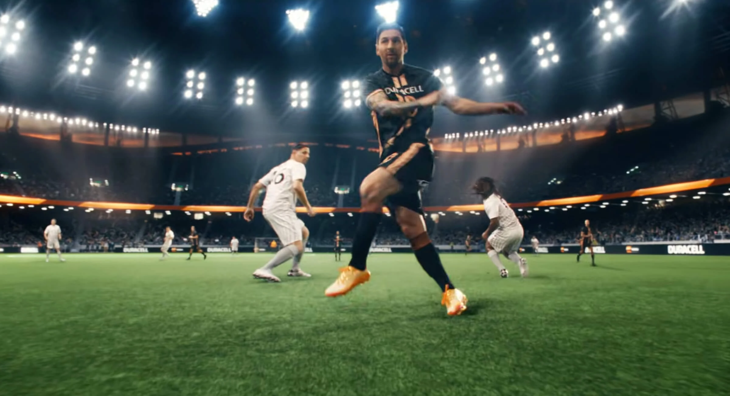 Messi scoring a goal in the Duracell spot | Source: Duracell Messi scoring a goal in the Duracell spot | Source: Duracell