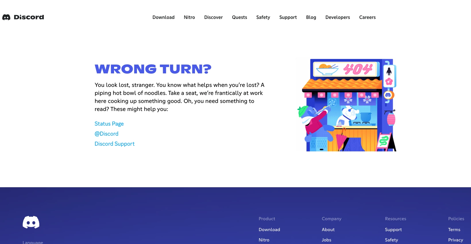 Discord's 404 error page