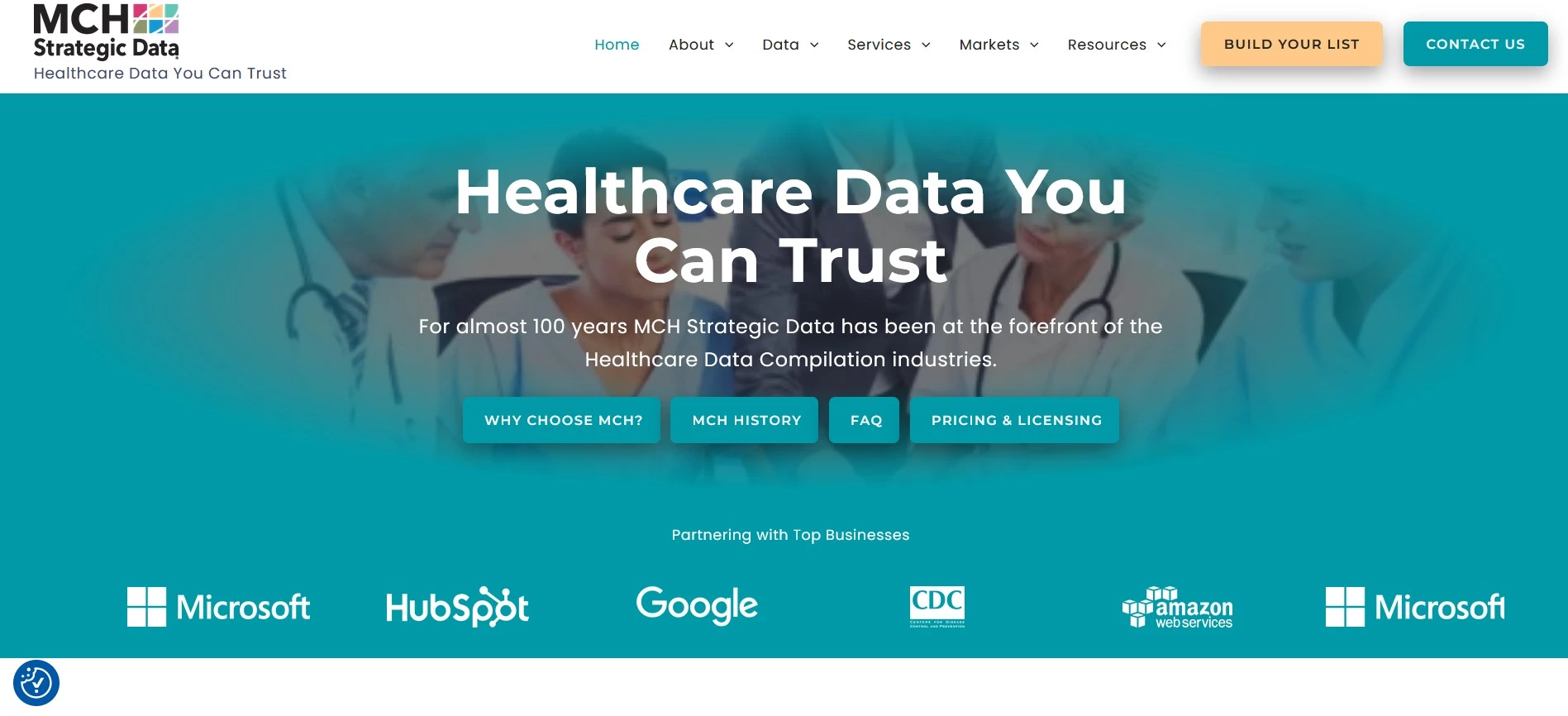 MCH Healthcare homepage