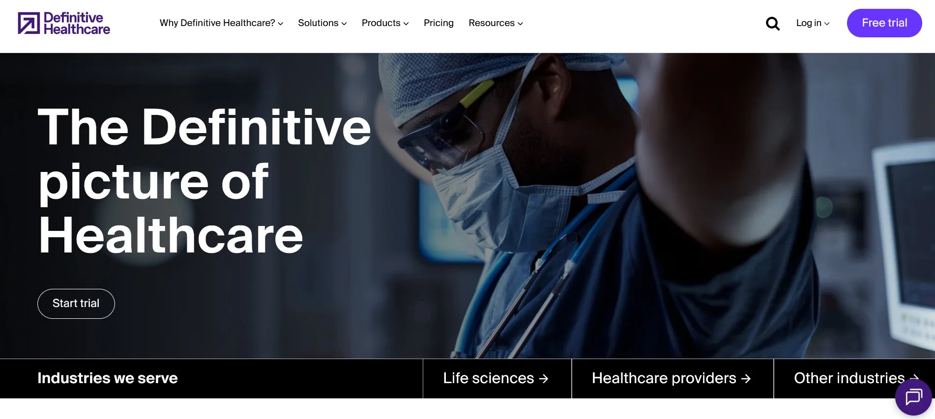 Definitive Healthcare B2B data provider
