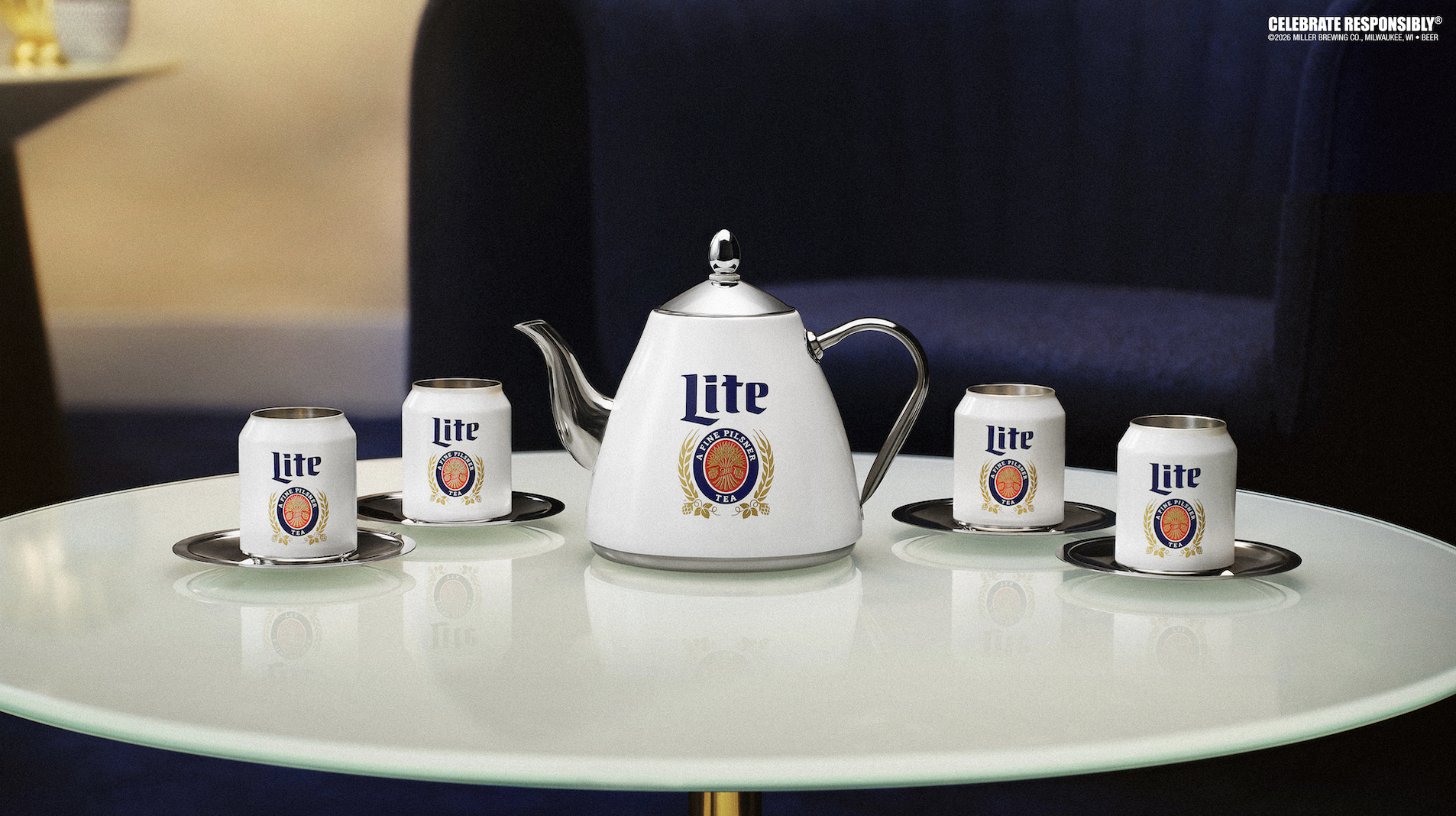 Miller Lite's Limited-Edition Tea Set | Source: Miller Lite