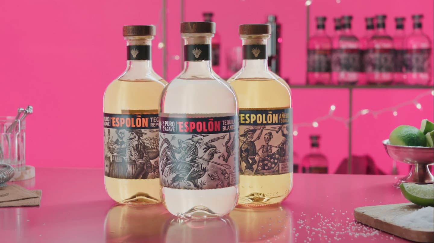 Three Espolòn's bottles from the Give short a shot campaign