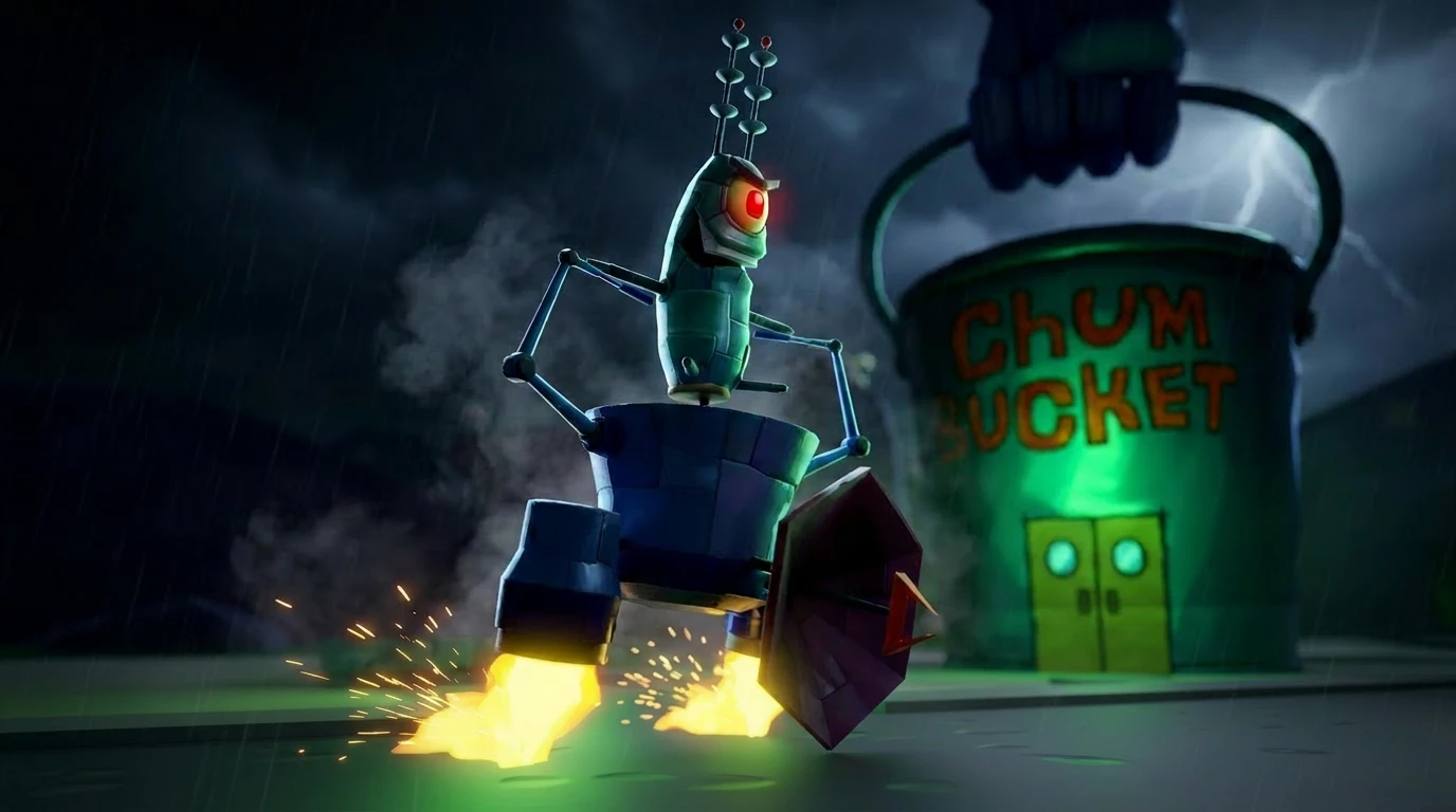 Robo Plankton from the SpongeBob SquarePants Tower Defense 2.0 | Source: Roblox Robo Plankton from the SpongeBob SquarePants Tower Defense 2.0 | Source: Roblox