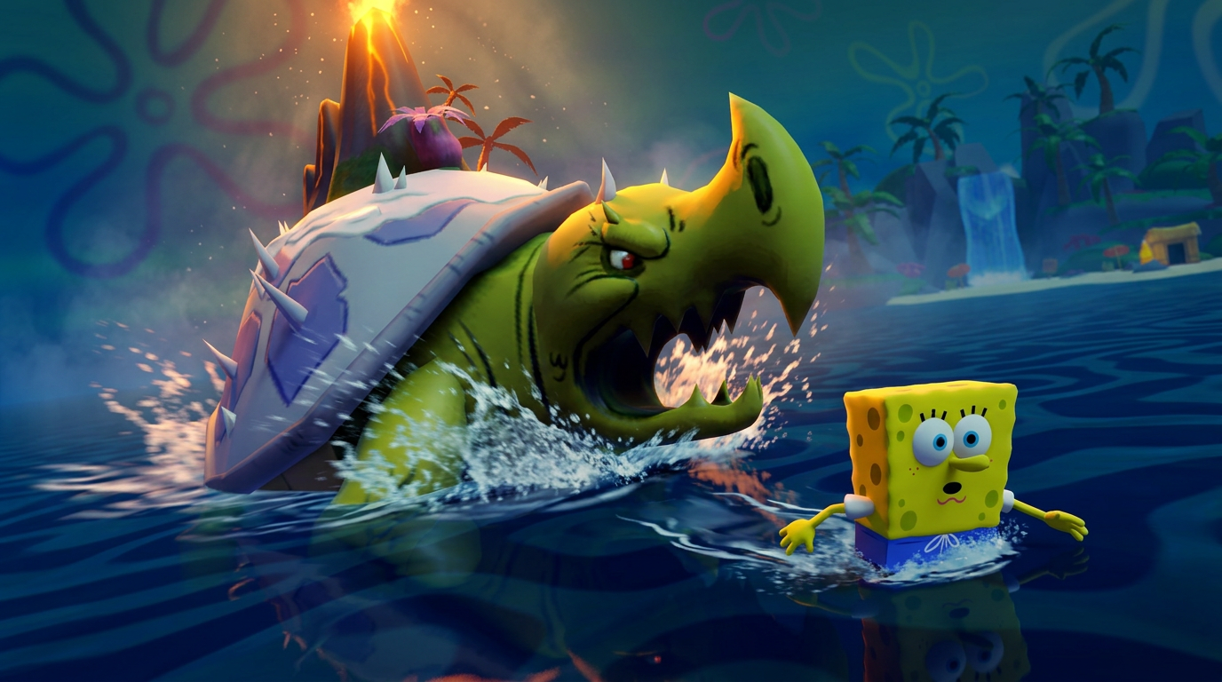 The Monster Island in the SpongeBob Tower Defense 2.0 | Source: Roblox