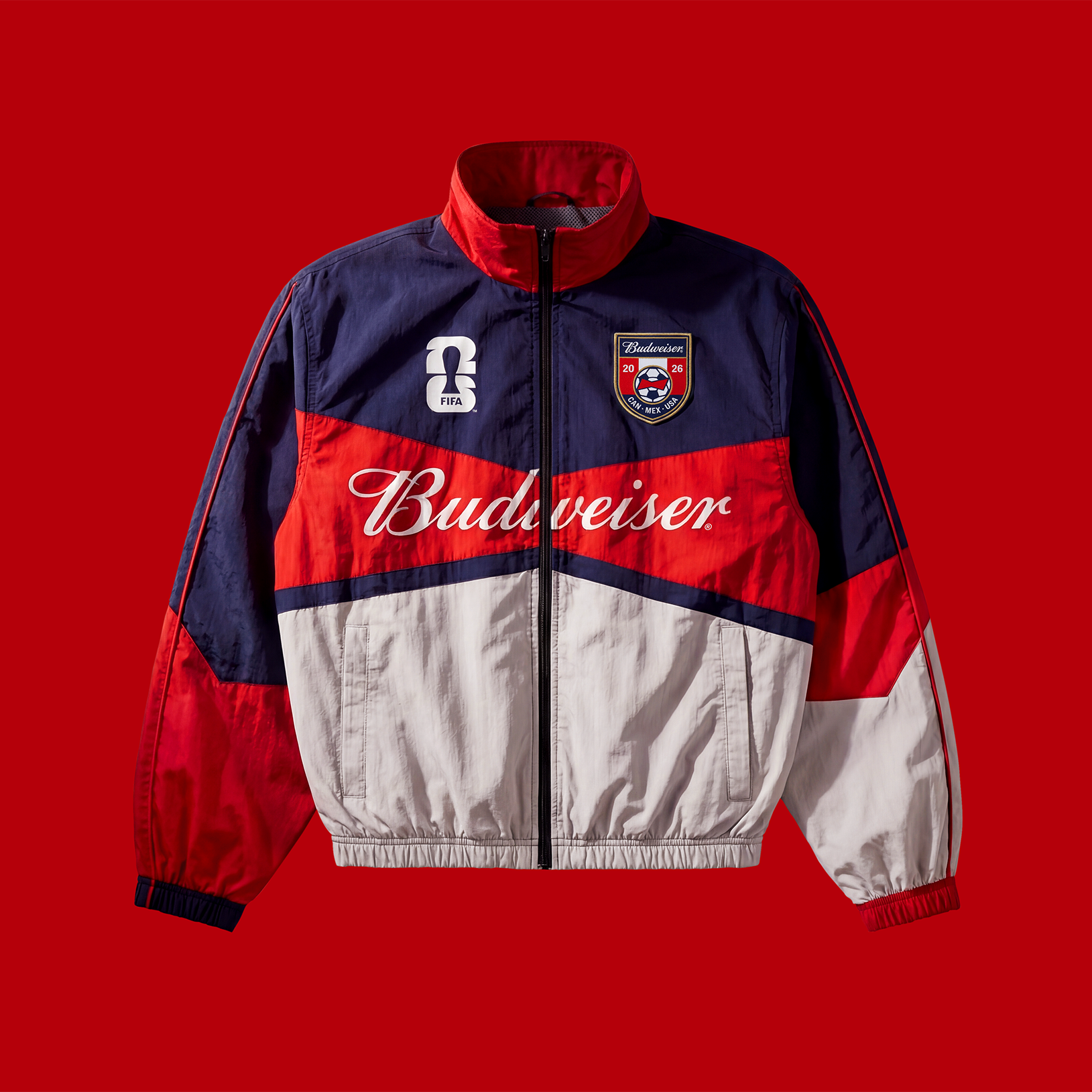 Budweiser's FIFA World Cup 2026 inspired windbreaker jacket