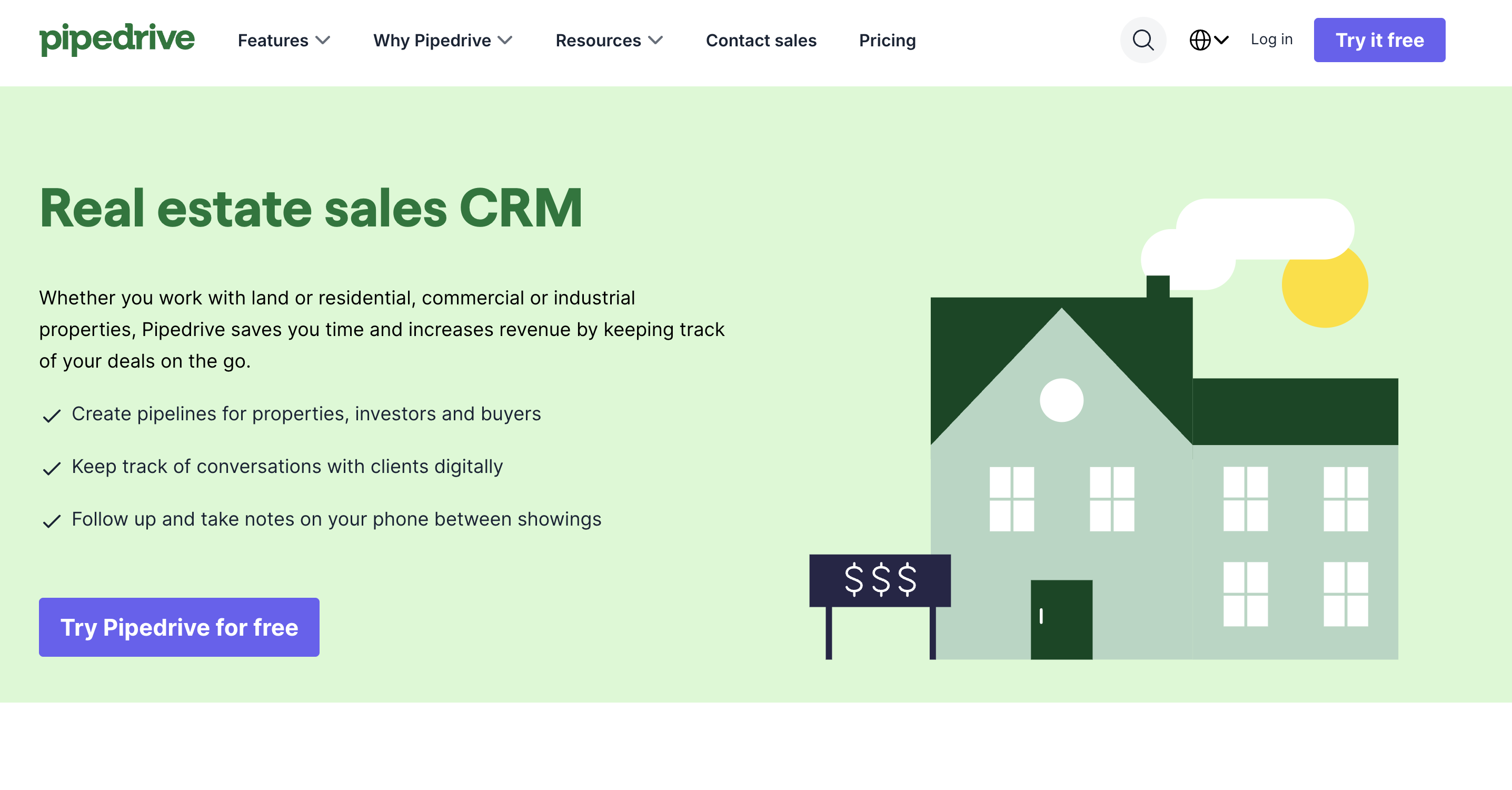 best crm for real estate: pipedrive