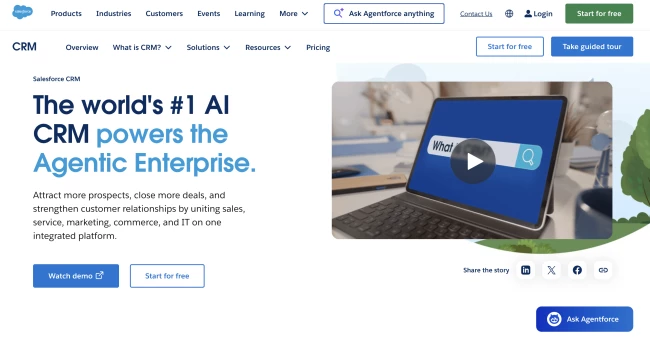 best crm for real estate: salesforce