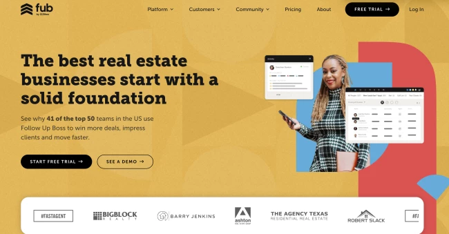best crm for real estate: follow up boss